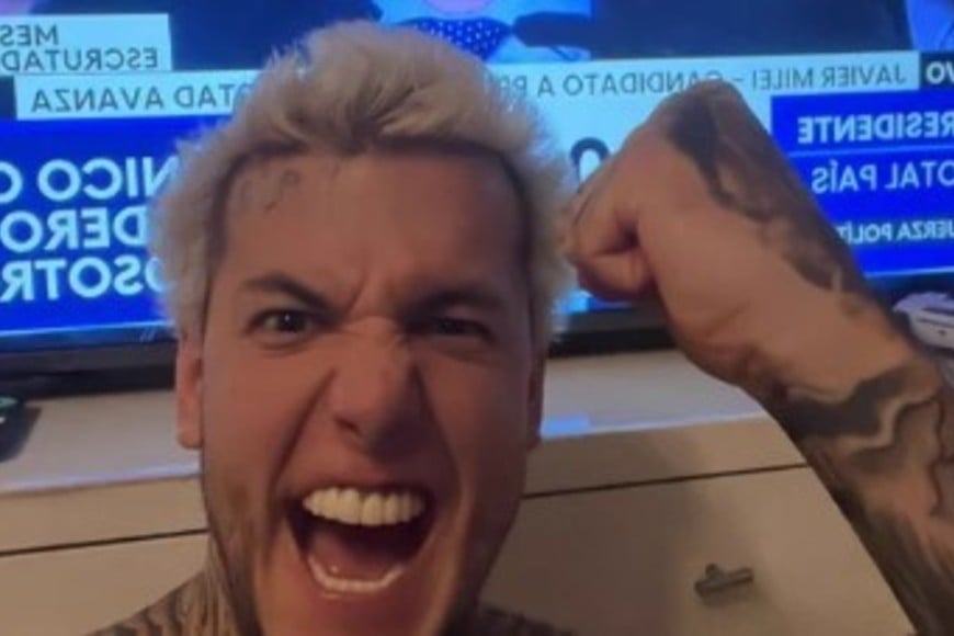 Alex Caniggia, feliz por el resultado de las PASO.