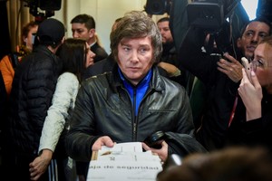 Javier Milei fue el precandidato a presidente más votado en la provincia de Santa Fe. Crédito: REUTERS.