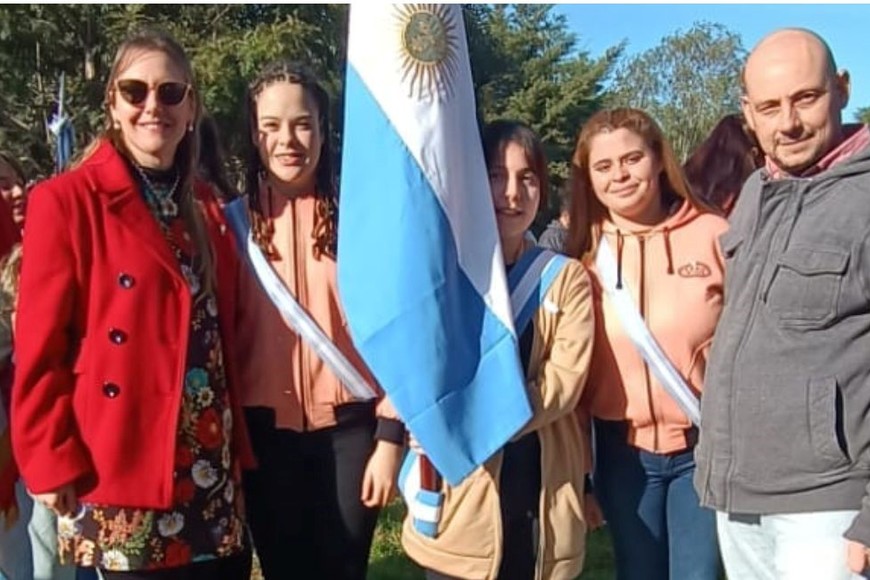 El Profesor de Historia, Hiram Dip, participó del acto.