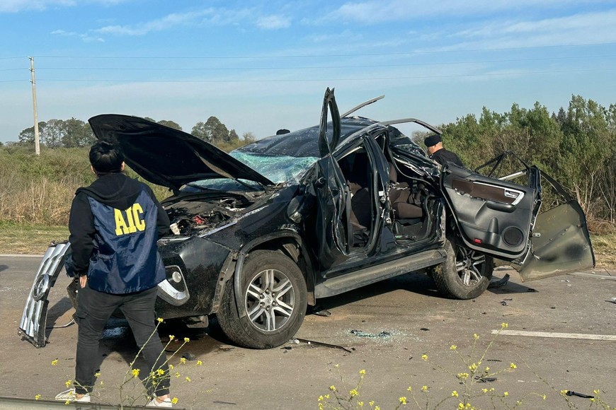 El vehículo que protagonizó el siniestro vial. Crédito: El Litoral