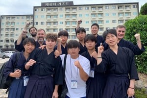 Los mejores. El equipo argentino tuvo la posibilidad de aprender junto a los grandes maestros.

Gentileza.