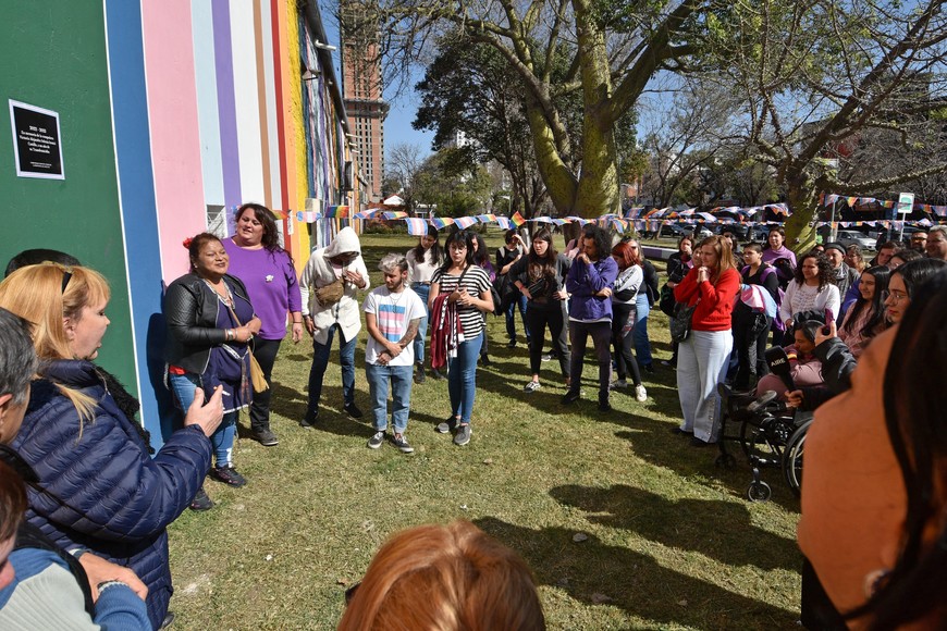 Allegados, amigos y familiares recordaron el legado de Ironici que abrió las puertas a conseguir derechos del colectivo trans. Crédito: Pablo Aguirre