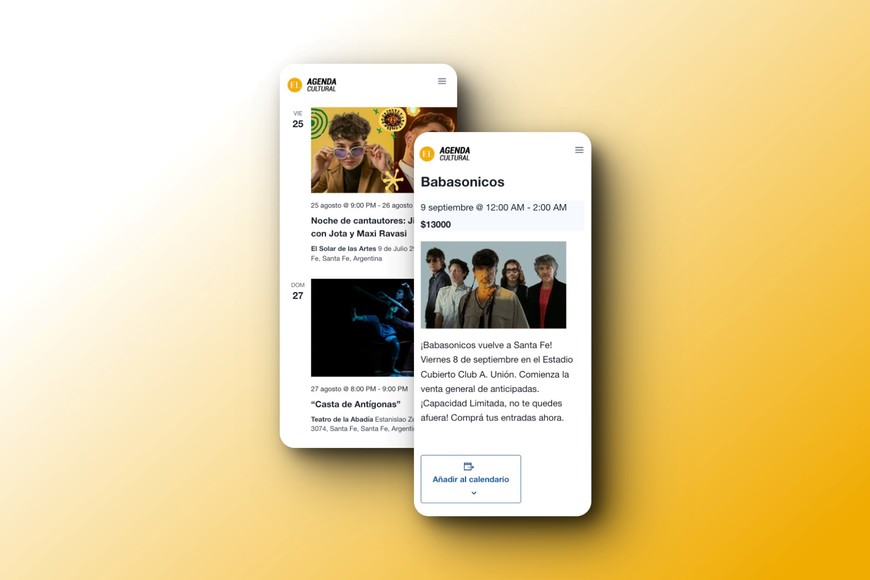 En la agenda, podés conocer y promocionar tus eventos de forma gratuita.