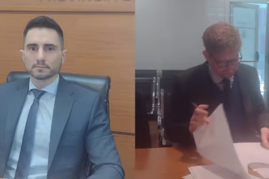 El juez Banegas y el fiscal Marichal.