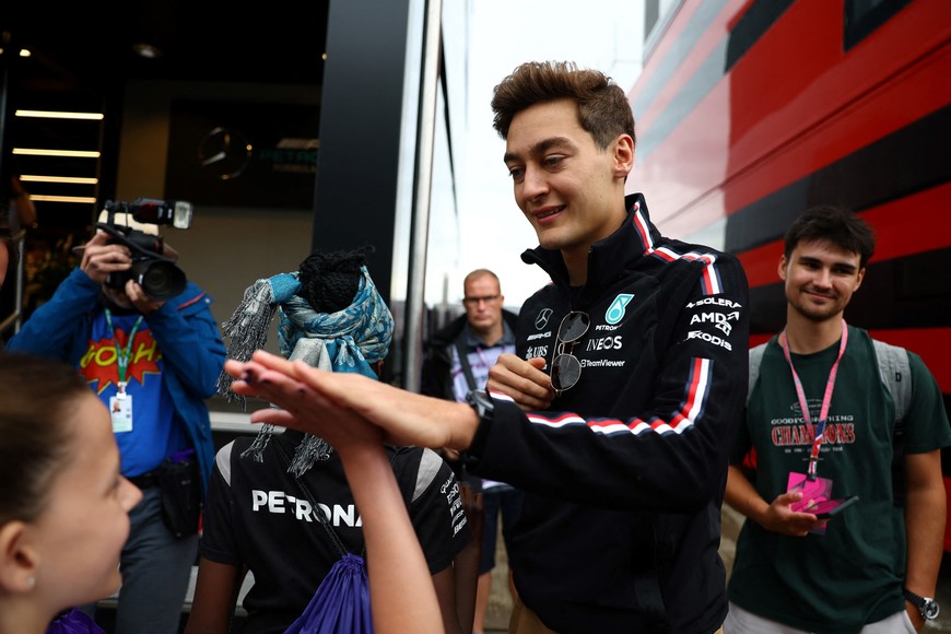 Formula One F1 - British Grand Prix - Silverstone Circuit, Silverstone, Britain - July 9, 2023
Mercedes' George Russell before the race REUTERS/Molly Darlington