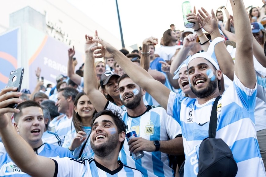 El apoyo de los hinchas argentinos. Crédito: Los Pumas