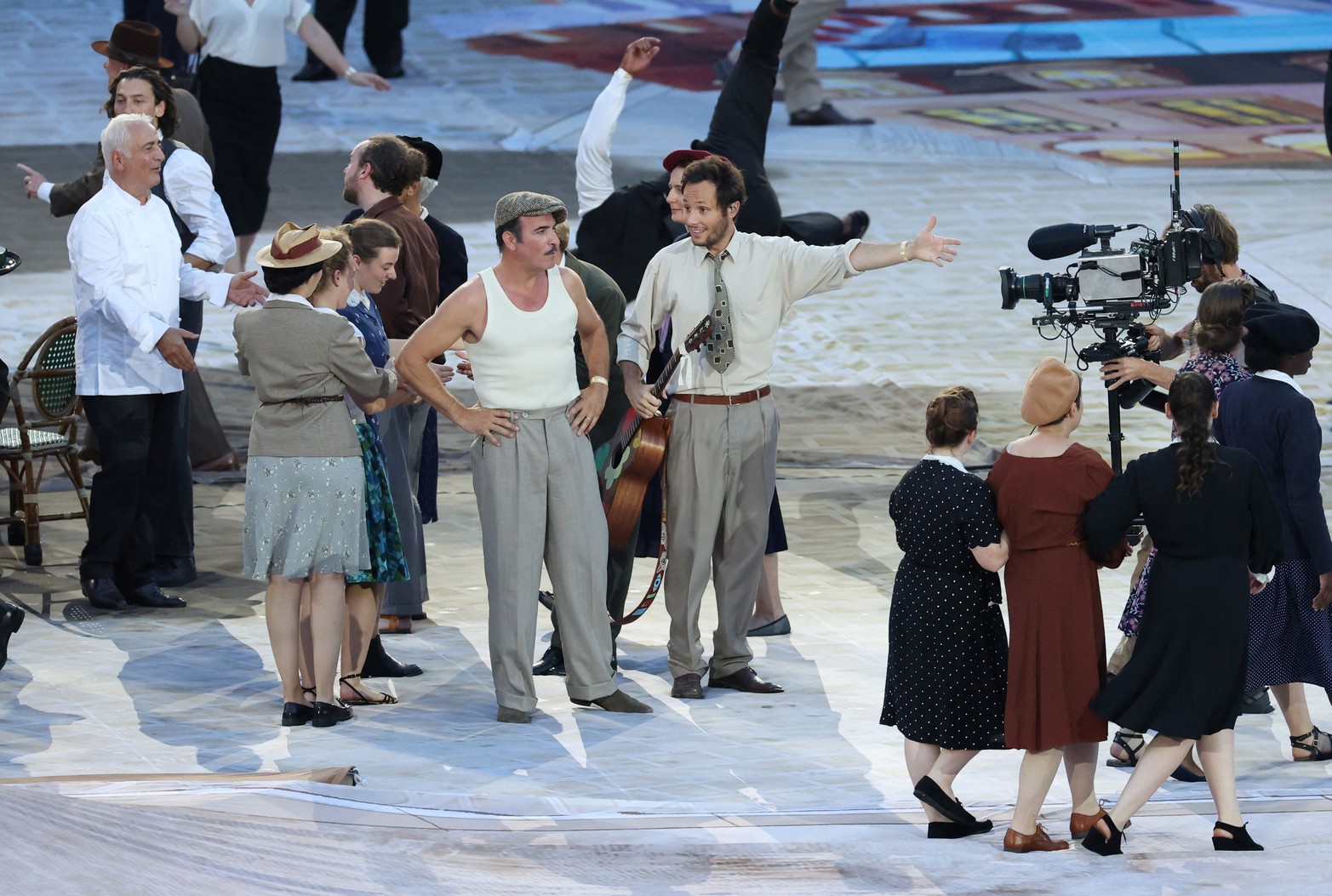 En detalle, los actores que participaron del acto inaugural. 
