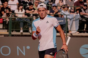 Sebastián Báez este sábado por Copa Davis.