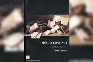 Portada del libro "Música continua" (2023), de César Cantoni.