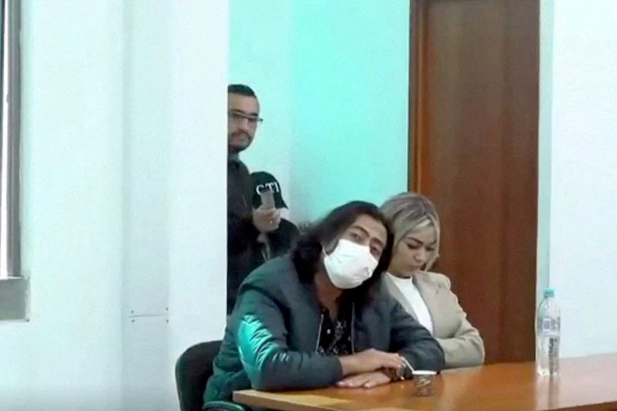 Defendant and son of Colombian president Gustavo Petro, Nicolas Petro attends a hearing in Bogota, Colombia August 3, 2023 in this screengrab taken from a handout video. Colombian Prosecutor's Office/Handout via REUTERS    THIS IMAGE HAS BEEN SUPPLIED BY A THIRD PARTY.