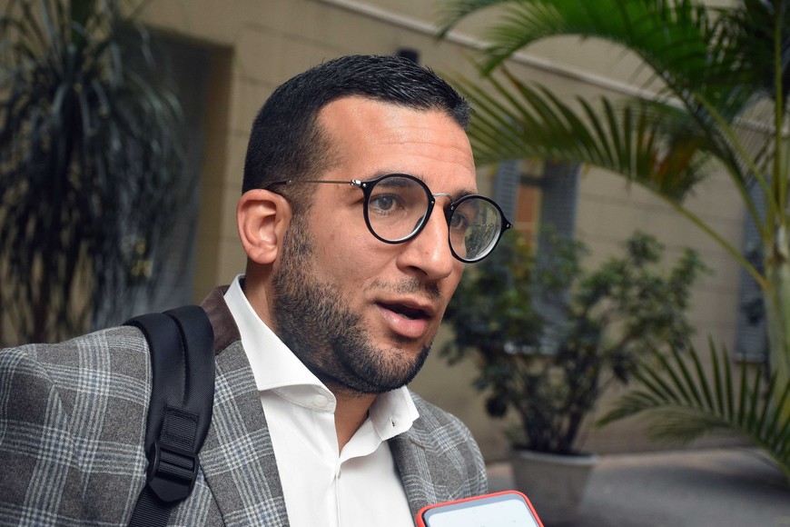 El abogado defensor, Ignacio Alfonso Garrone, planteó la nulidad del allanamiento e incompetencia federal. Foto: Guillermo Di Salvatore