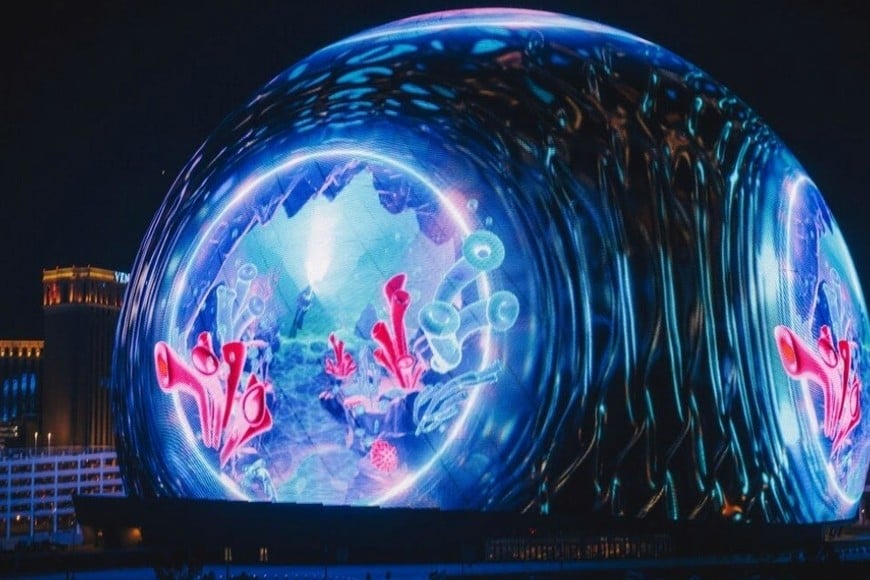 Así luce la increíble The Sphere en Las Vegas.