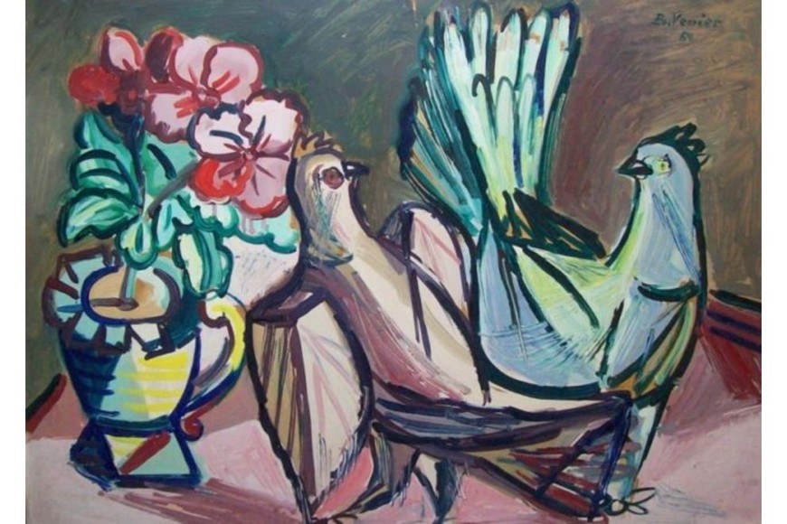 Bruno Venier, artista plástico: “Homenaje a Picasso” (1950).