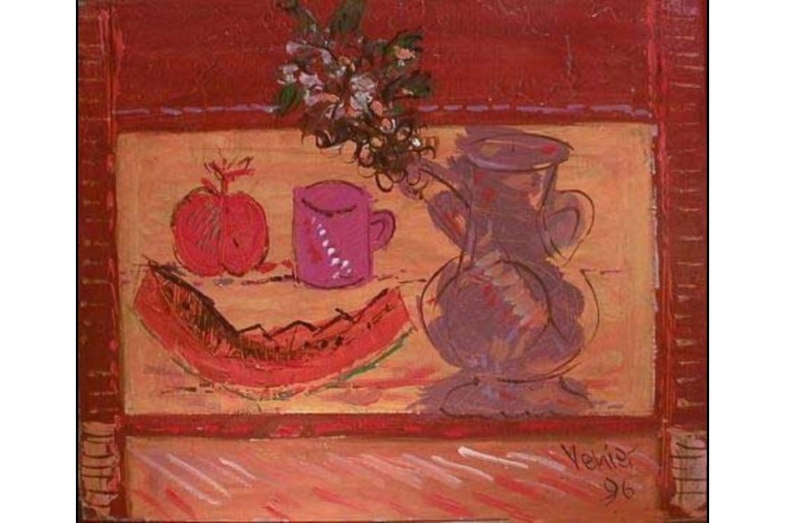 Bruno Venier, artista plástico: “Naturaleza anaranjada”: óleo sobre lienzo; 50x60 cm, 1993.