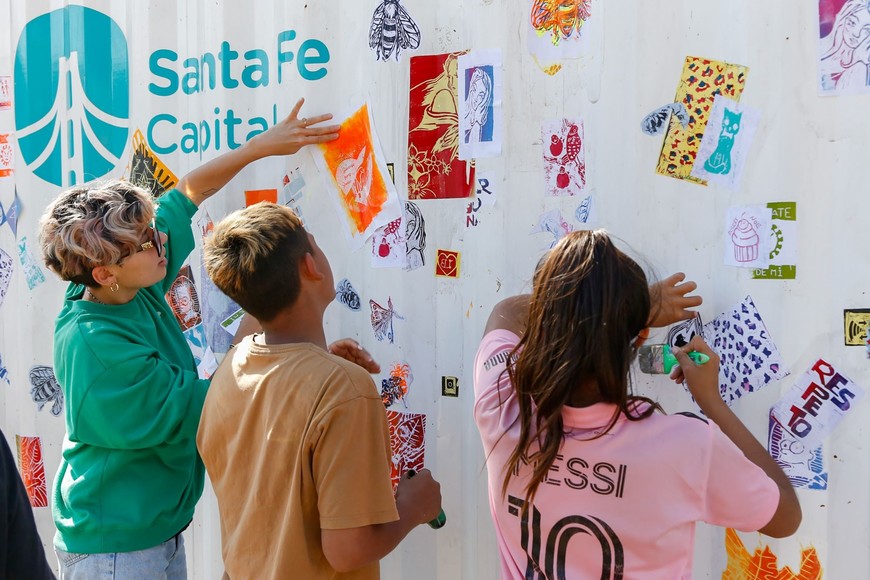 Los más chicos se "engancharon" con las actividades artísticas.