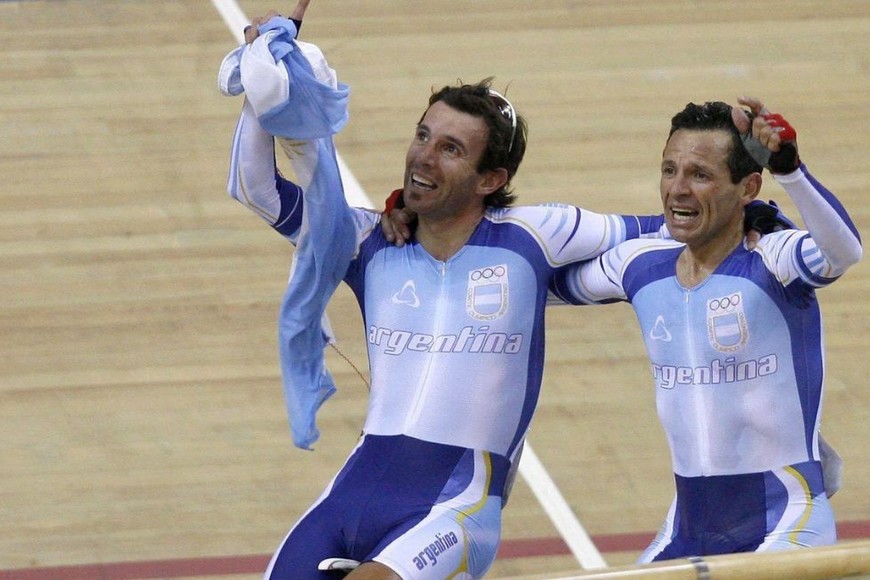 Curuchet y Walter Pérez  lograron la medalla de oro en la prueba Madison de los Juegos Olímpicos de Beijing.