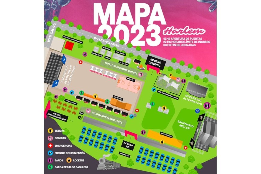 Harlem Festival: El mapa del predio