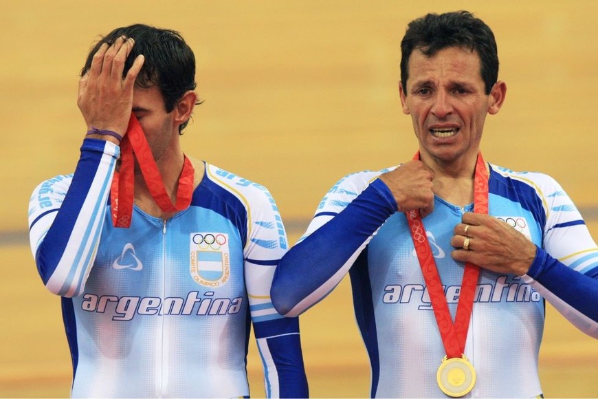 Juan Curuchet y Walter Pérez, ganadores de la medalla dorada en Pekín 2008.