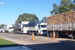El embotellamiento tras la interrupción. Crédito: Túnel Subfluvial