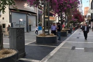 La sorprendente escena ocurrió el pasado lunes en la peatonal en la Ciudad de Córdoba.