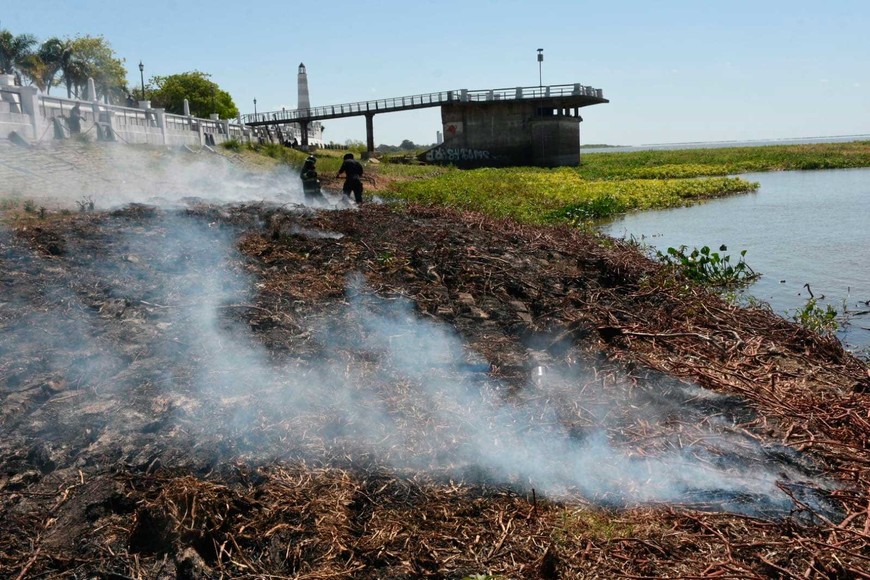 El humo que salía de la zona afectada. Foto: Mauricio Garín