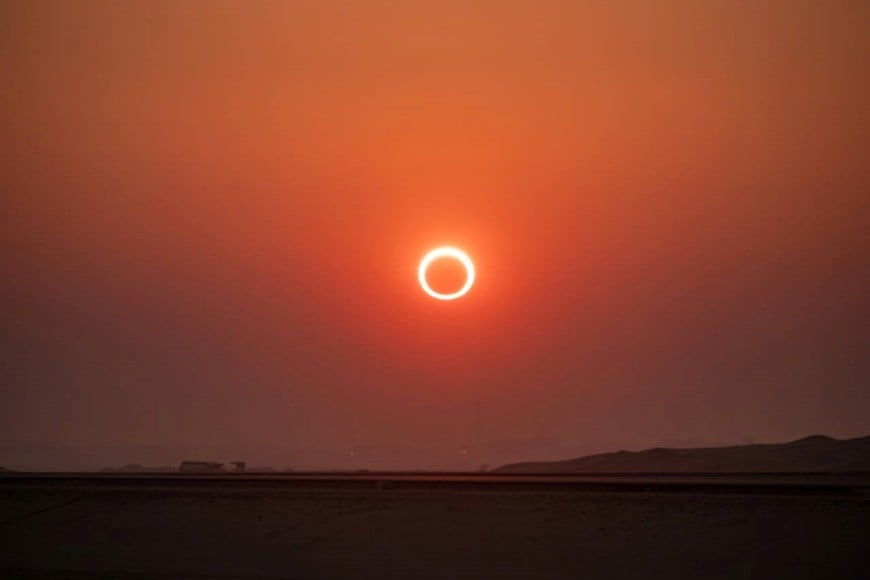 Imagen ilustartiva. Eclipse solar anular.