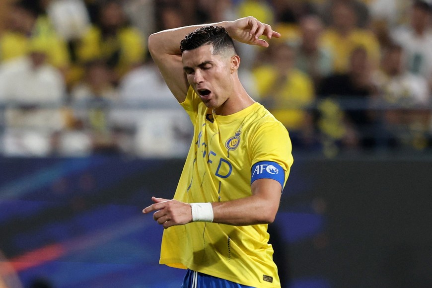 Soccer Football - Asian Champions League - Group E - Al-Nassr v FC Istiklol - Al-Awwal Park, Riyadh, Saudi Arabia - October 2, 2023
Al Nassr's Cristiano Ronaldo reacts REUTERS/Ahmed Yosri