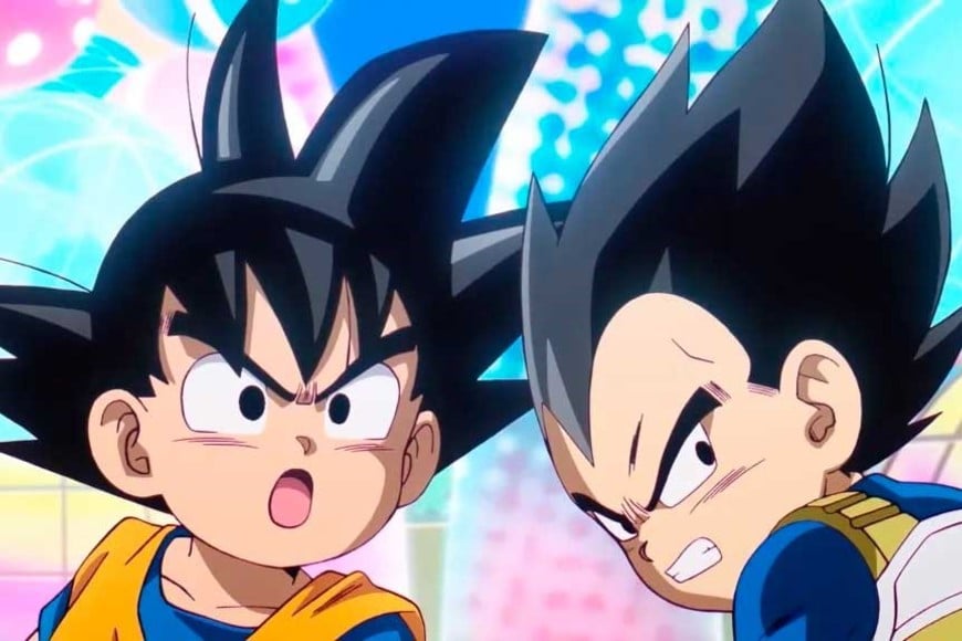 Goku y Vegetta se volvieron niños en la nueva saga que se estrenará por los 40 años de la serie.