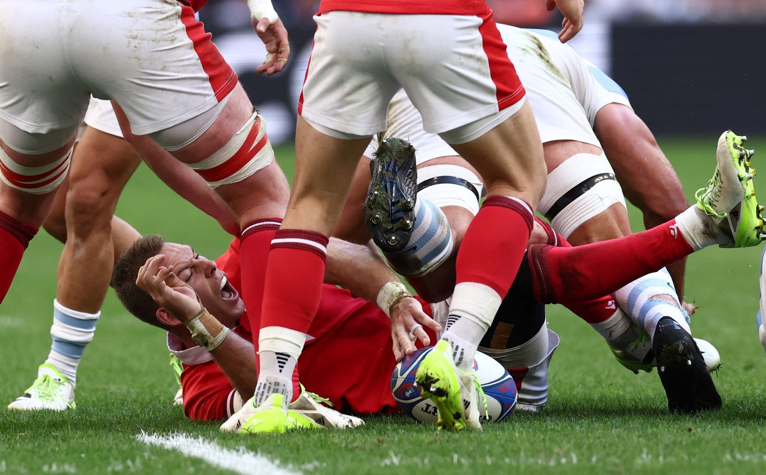 Copa Mundial de Rugby 2023 - Cuartos de final - Gales contra Argentina - Velódromo Orange, Marsella, Francia. Liam Williams, de Gales, en acción.
