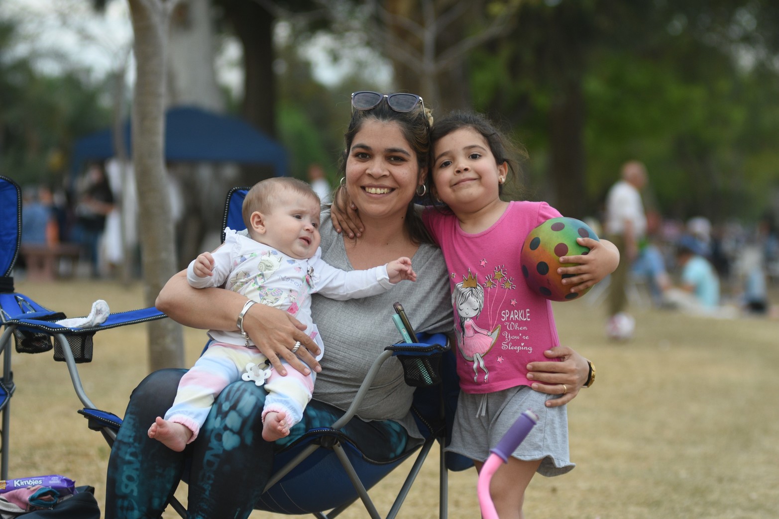 Mucha felicidad en compañía de sus hijos