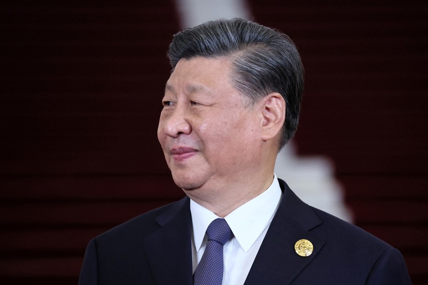 Chinese President Xi Jinping attends a ceremony to welcome participants of the Belt and Road Forum in Beijing, China, October 17, 2023. Sputnik/Sergei Savostyanov/Pool via REUTERS ATTENTION EDITORS - THIS IMAGE WAS PROVIDED BY A THIRD PARTY.