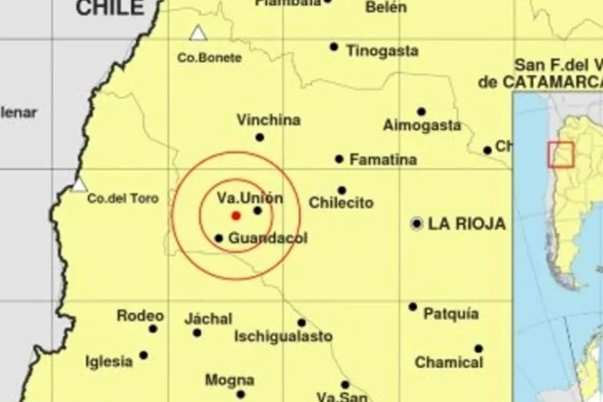 Un sismo de 4.8 grados en la Escala de Richter se registró en la provincia de La Rioja.