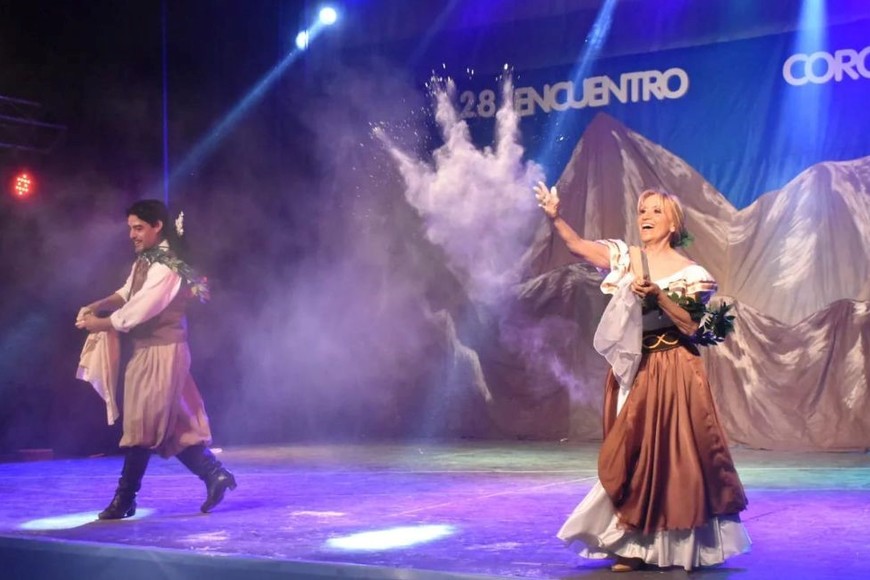 Una parte del homenaje a la fiesta y leyenda de la Chaya. Crédito: Municipalidad de Coronda.