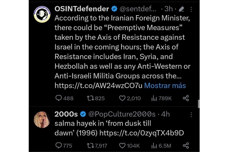 Algunos ejemplos de los fallos de X.