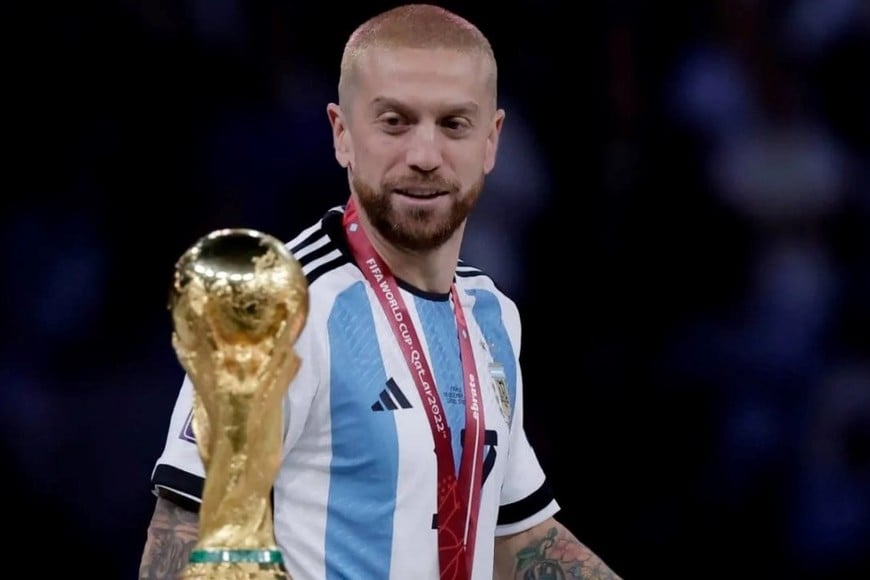 Alejandro Papu Gómez, campeón del mundo en Qatar 2022.