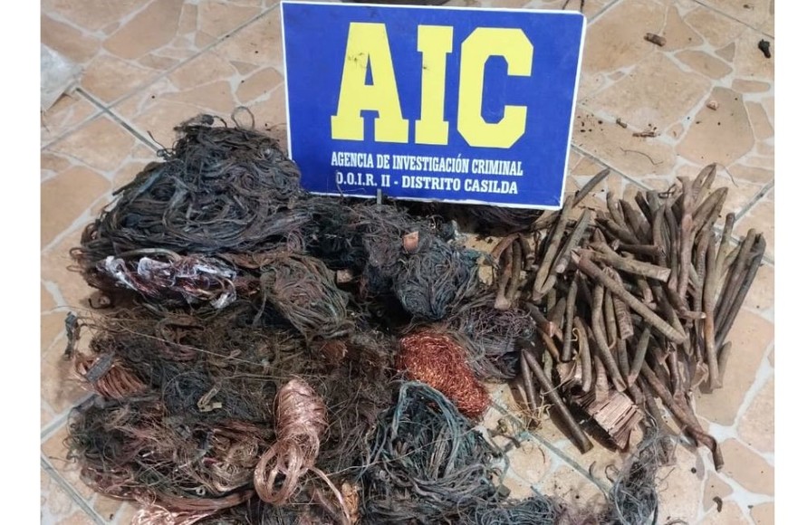 El material incautado en el operativo.