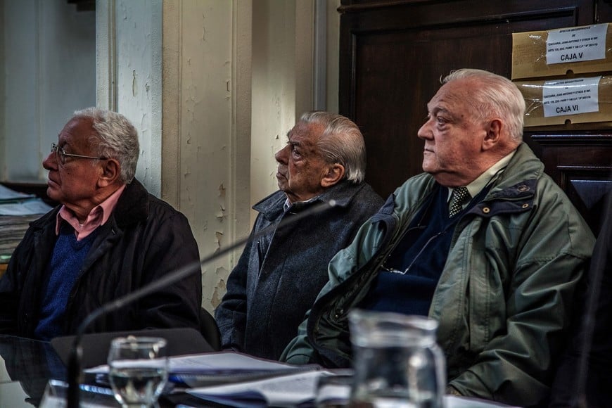 Los tres médicos del Instituto Privado de Pediatría de Paraná, condenados por la justicia en la causa por delitos de lesa humanidad. Gentileza Alfredo Hoffman.