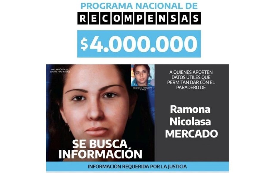 La recompensa fue solicitada por la fiscal federal de La Rioja, Virginia Miguel Carmona.
