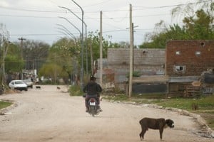Después de los 100 milímetros que cayeron el domingo 22 de octubre, las calles de La Ranita estaban secas un día después.  Mauricio Garín