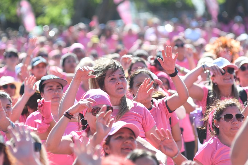 Las Chicas Pink Santa Fe acompañaron y celebraron la iniciativa. Créditos: Mauricio Garin