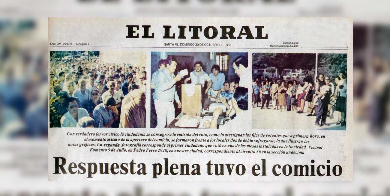 A 40 años de las elecciones fundacionales de 1983 