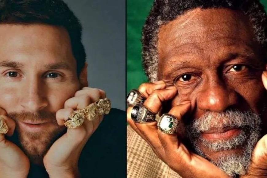 La icónica foto de Lionel Messi, como Bill Rusell