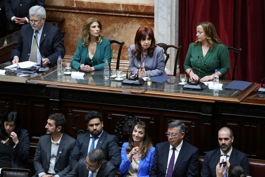 La vicepresidenta Cristina Kirchner encabezó la Asamblea Legislativa. Crédito: NA