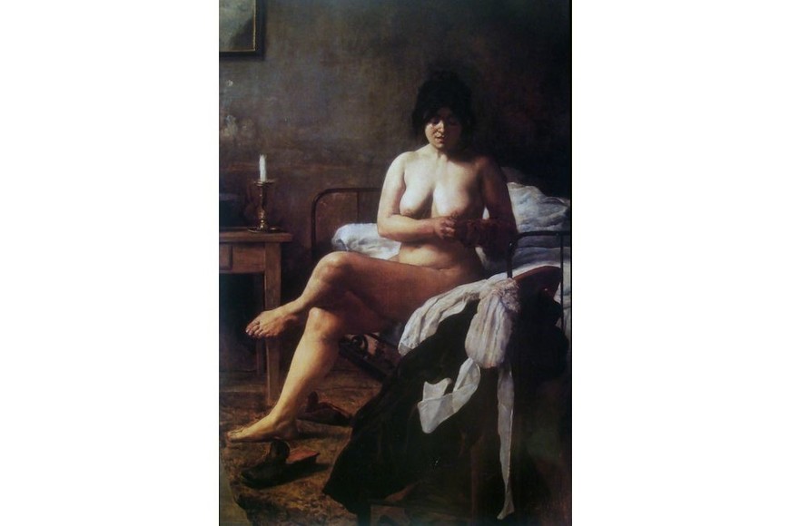 "El despertar de la criada", de Eduardo Sívori. Foto: Museo Nacional de Bellas Artes