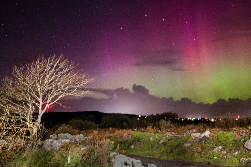 Así se vio en Conamara, Irlanda.