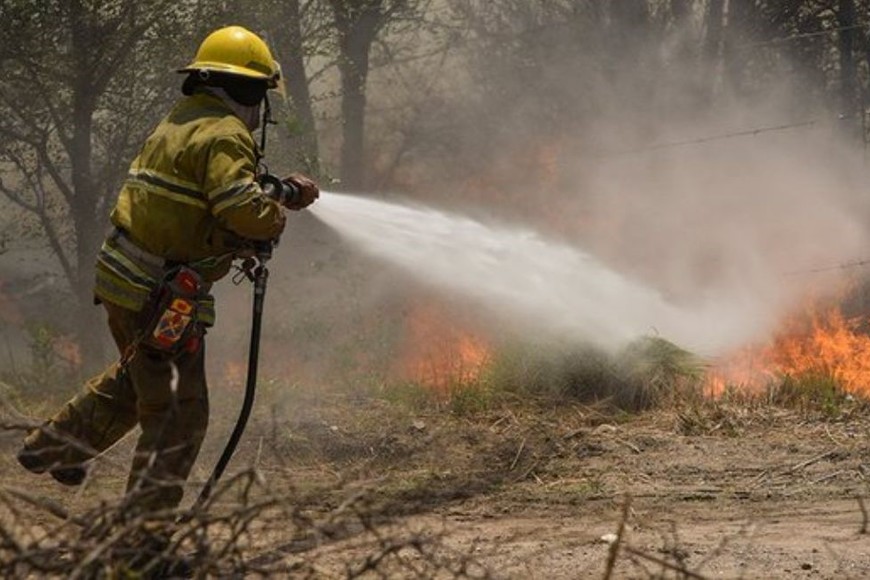 Se había originado otro foco de incendio en Traslasierra, pero fue contenido.