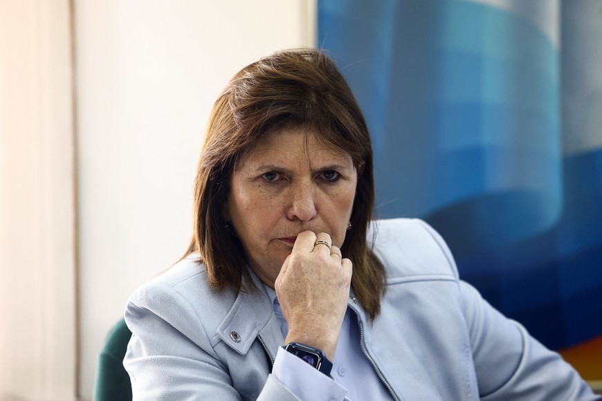 Conservative Patricia Bullrich, who finished third in the first round of Argentina's presidential election, attends a press conference, in Buenos Aires, Argentina October 25, 2023. REUTERS/Matias Baglietto
