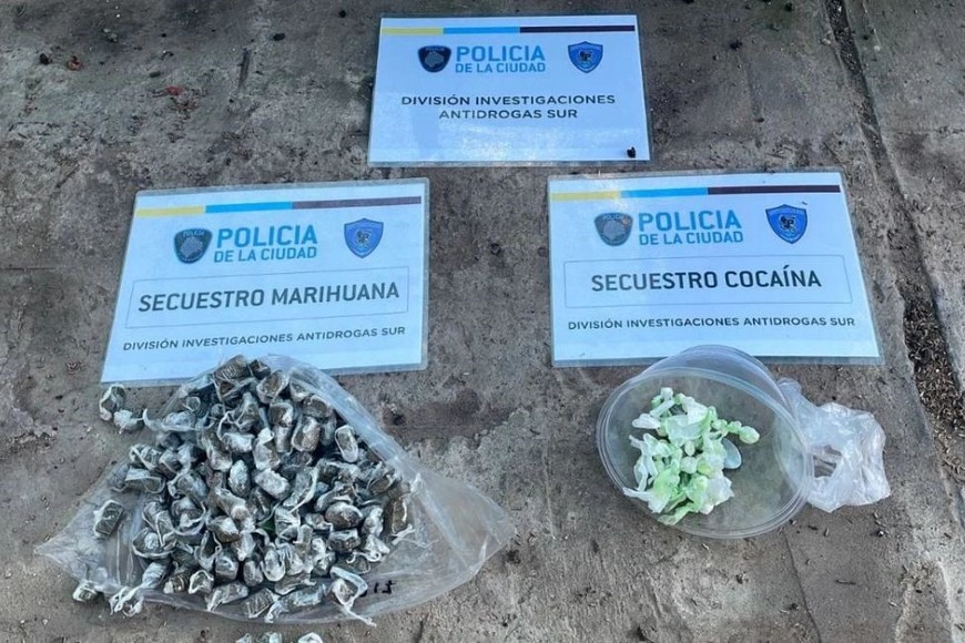 Parte de la droga secuestrada.