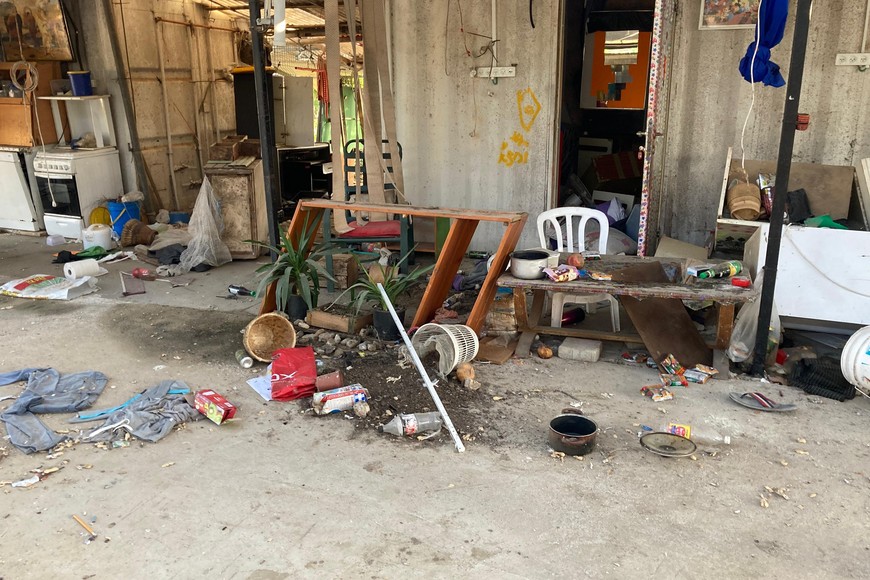 Los destrozos en la vivienda de la argentina secuestrada por Hamás. Crédito: El Litoral
