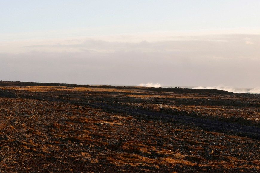 A view of the landscape near the village of Grindavik, which was evacuated due to volcanic activity, near Grindavik, Iceland November 13, 2023. REUTERS/Ben Makori